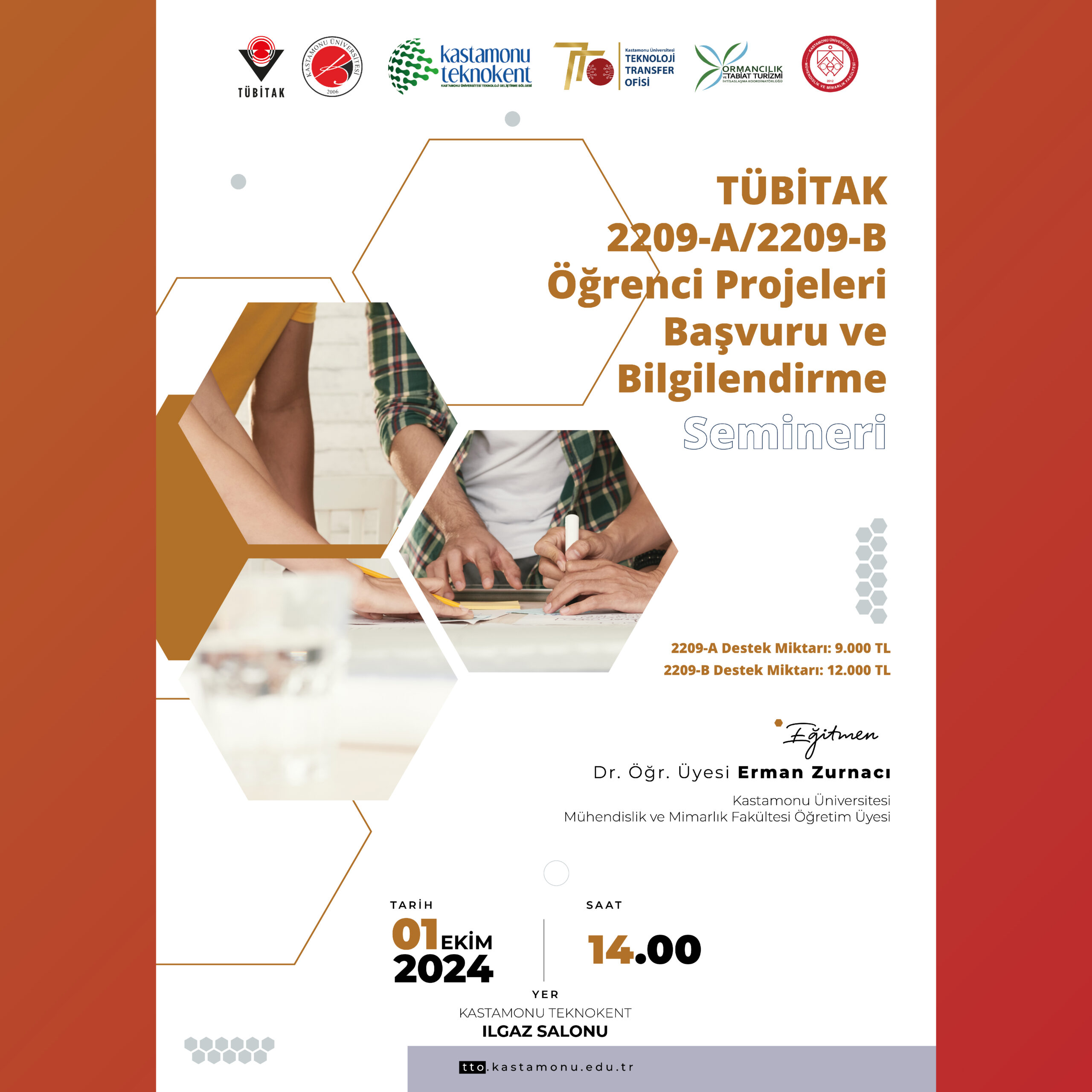 TÜBİTAK 2209-A / 2209-B Öğrenci Projeleri Başvuru ve Bilgilendirme Semineri