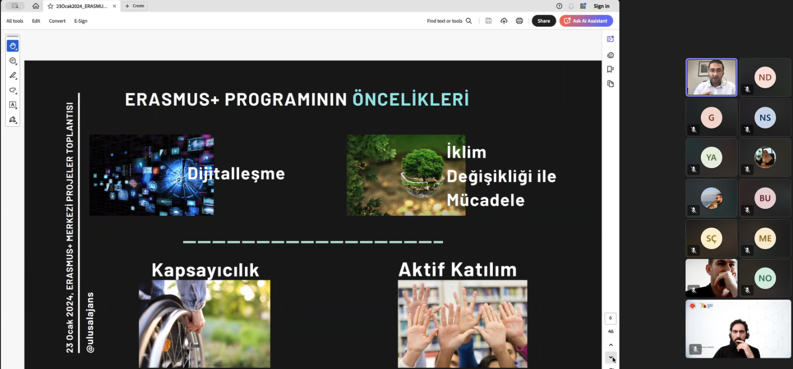 TTO’dan Merkezi ve Ulusal Ajans Projeleri Hakkında Çevrim İçi Eğitim Gerçekleştirildi